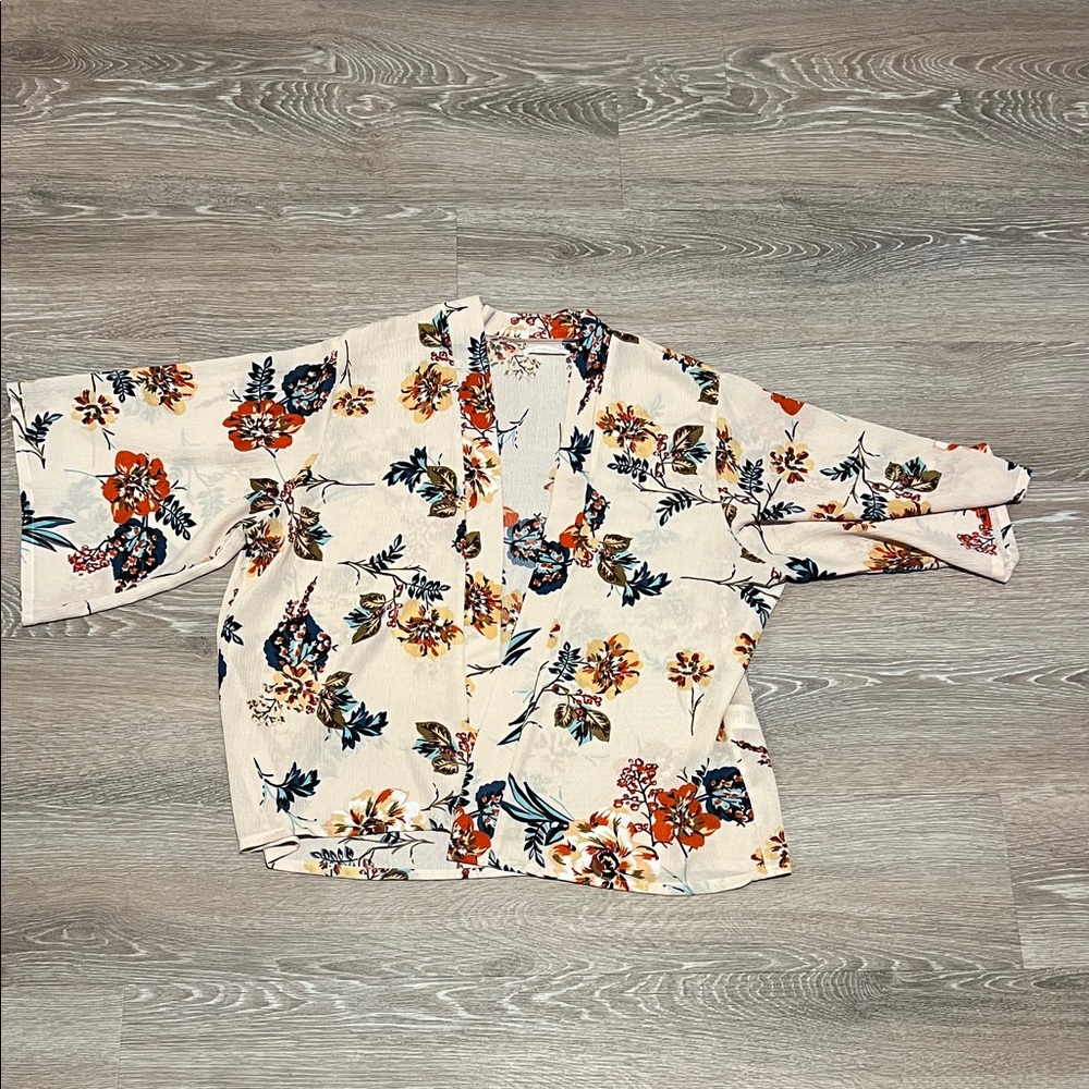 Do Everything in Love Floral Cardigan - Cream and Multicolor
